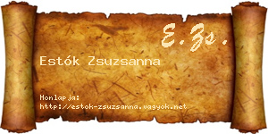 Estók Zsuzsanna névjegykártya