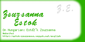 zsuzsanna estok business card